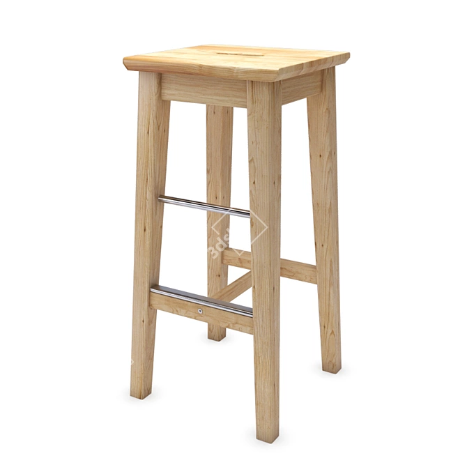 Sleek & Stylish IKEA BOSSE Stool 3D model image 1