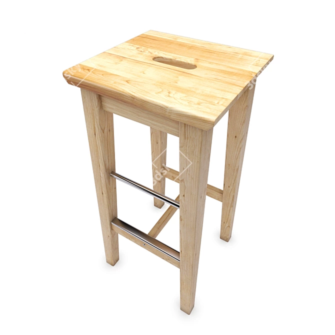 Sleek & Stylish IKEA BOSSE Stool 3D model image 2