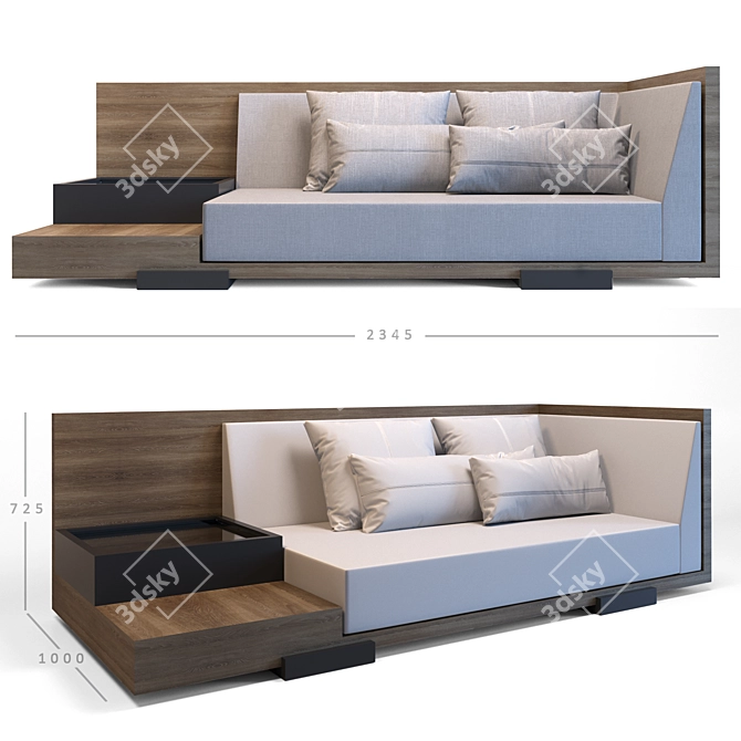 Liaigre Soupir Replica Sofa 3D model image 1