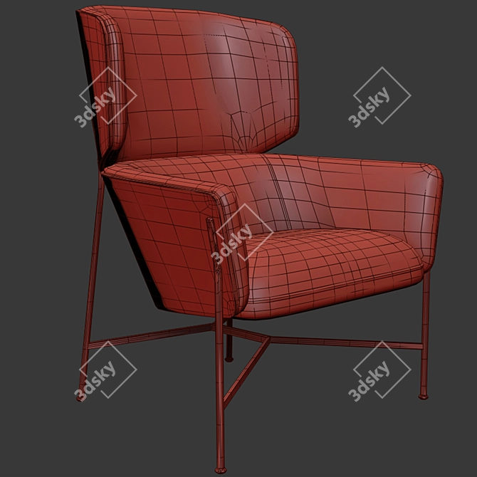 Caristo High Back Armchair: Elegant Design by SP01 3D model image 3