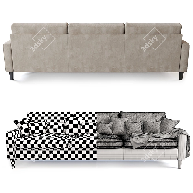 Modern 3 Seater Sofa 3D model image 3