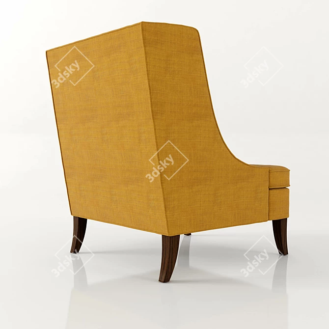 Chuchumber Dembies: Short-Back Armchair 3D model image 2