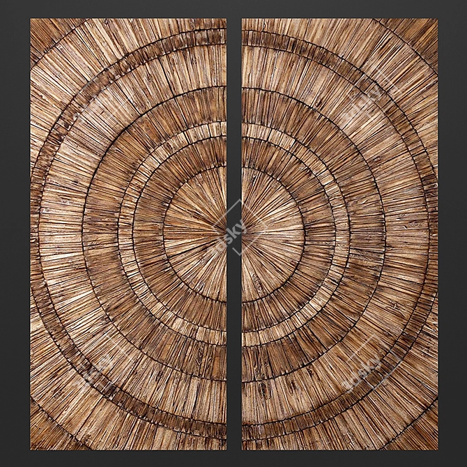 Lanciano Wood Wall Art: Set of 2 3D model image 1