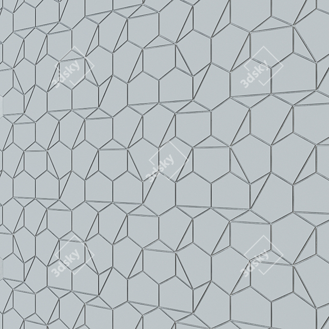 Marvel Edge Gold Hex Tiles 3D model image 3