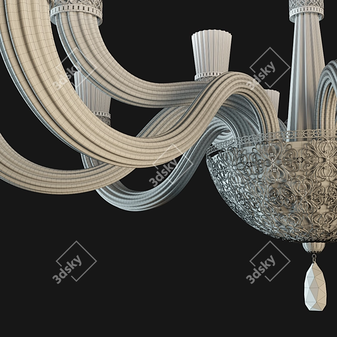 Euroluce DEA L8 + 4: Tiffany Elegance 3D model image 3