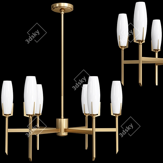 Elegant Keifer Chandelier 3D model image 1