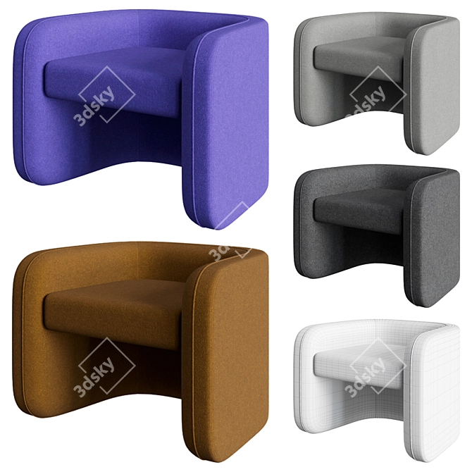 Ahrend De Laura: Stylish Comfort in 5 Colors 3D model image 3