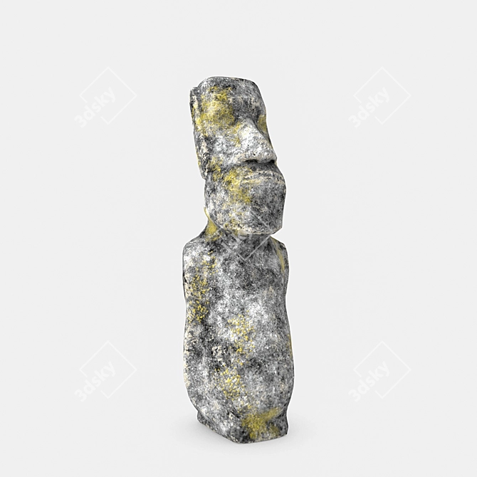 Moai Statue: High-Res 3D Model 3D model image 1