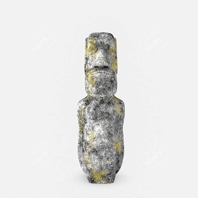 Moai Statue: High-Res 3D Model 3D model image 2