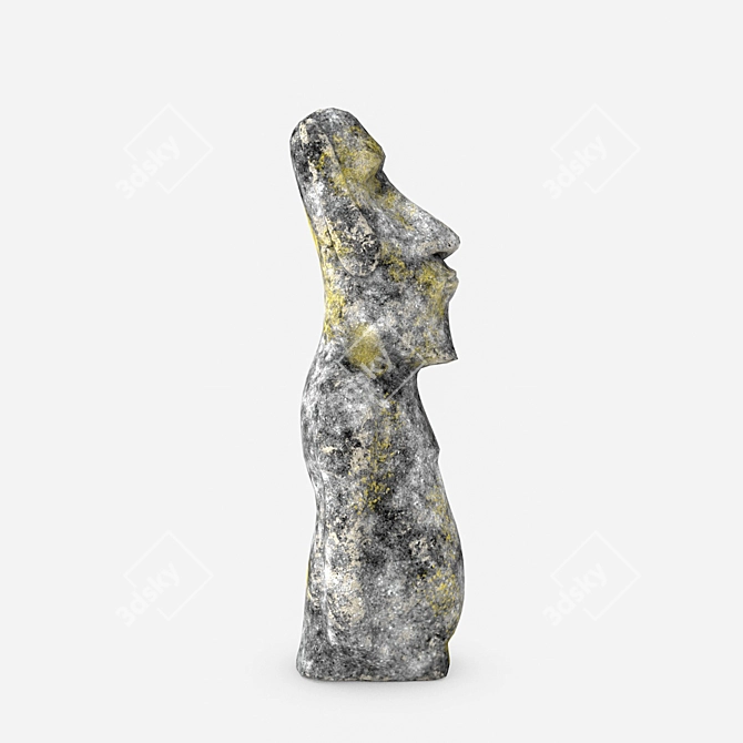 Moai Statue: High-Res 3D Model 3D model image 3