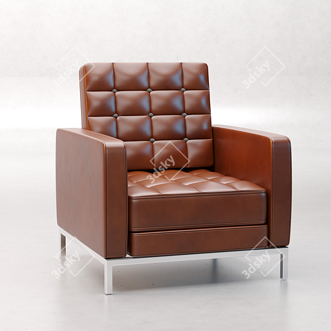 Ready Unwrapped Armchair 3D model image 1