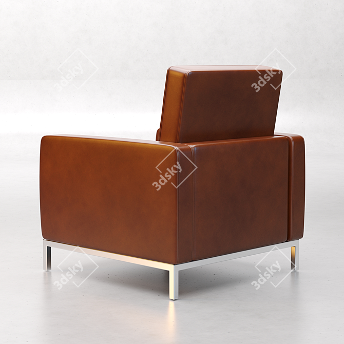 Ready Unwrapped Armchair 3D model image 2