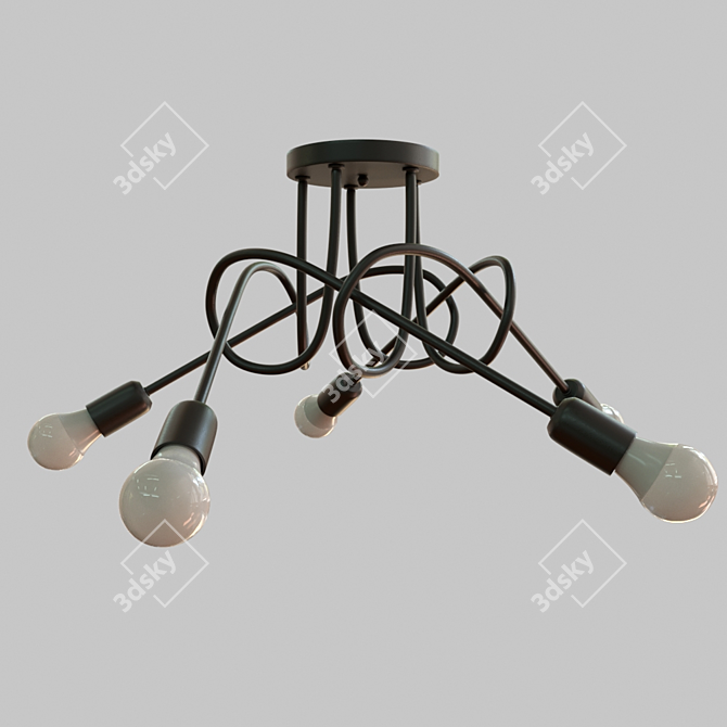 Modern Style Chandelier- Illuminate with Corona Light! 3D model image 1