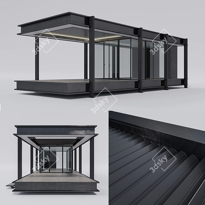 Brera B Pergola: Versatile, Stylish, and Illuminated 3D model image 2