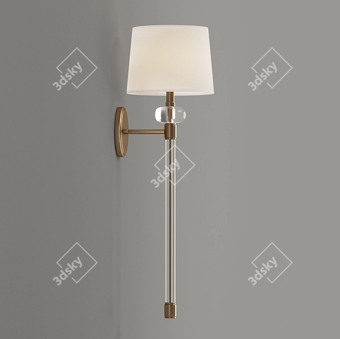 Vintage-inspired Augusta Wall Sconce 3D model image 2