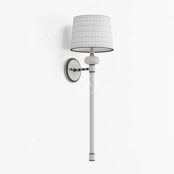 Vintage-inspired Augusta Wall Sconce 3D model image 3