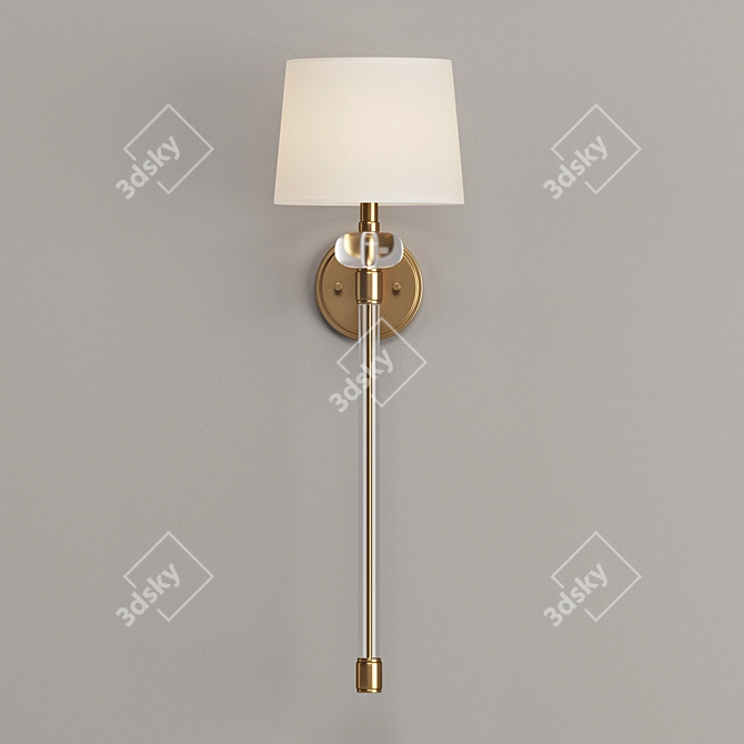 Vintage-inspired Augusta Wall Sconce 3D model image 4