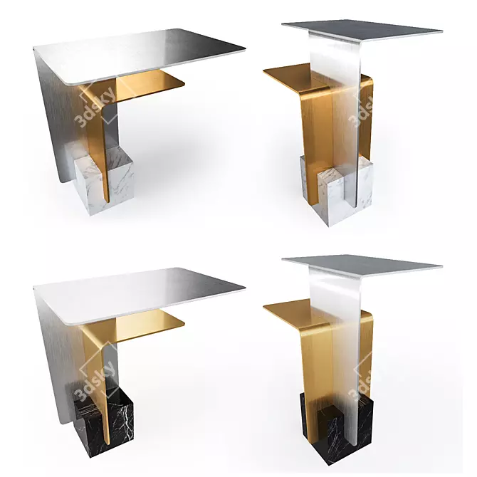 Elegant Riluc SIDE Table | Minimalist Design 3D model image 1