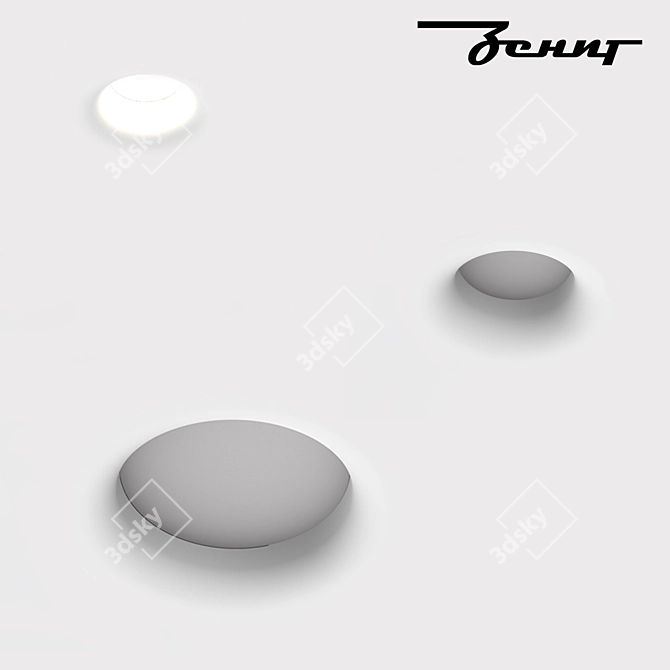 Zenit STP Gypsum Recessed Lights 3D model image 1