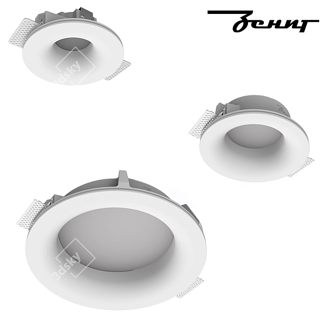 Zenit STP Gypsum Recessed Lights 3D model image 2