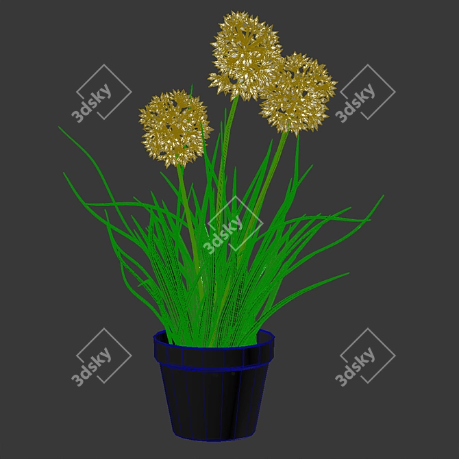 Realistic Artificial White Onion 3D model image 2