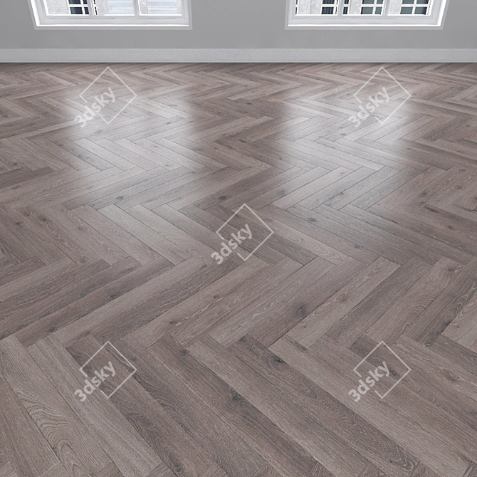 Versatile Parquet Oak Flooring 3D model image 2