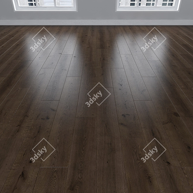 Parquet Oak: Herringbone, Linear, Chevron 3D model image 1