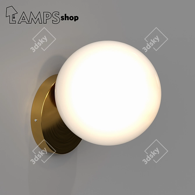 Milky Glow Wall Sconce 3D model image 1