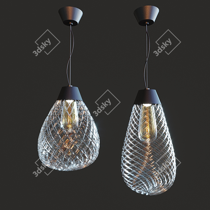 Elegant Barovier & Toso Pendant Lamps 3D model image 1