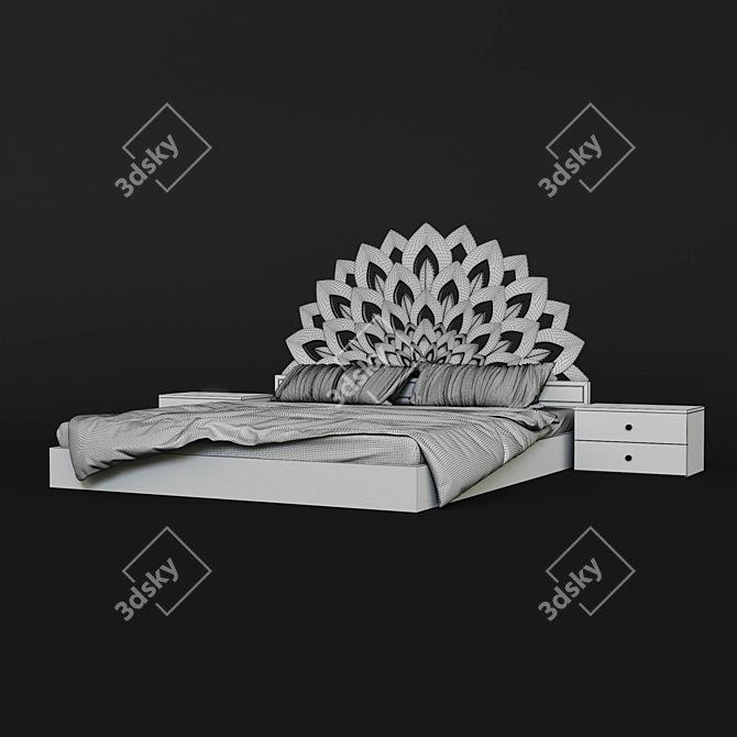 Dreamland Bliss Bed 3D model image 2