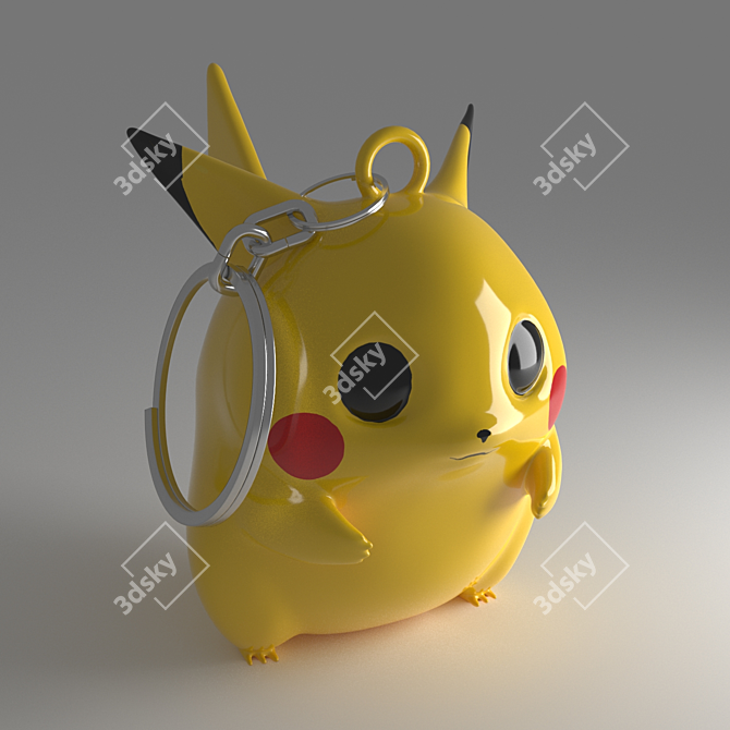 Pika-power Key Chain 3D model image 1