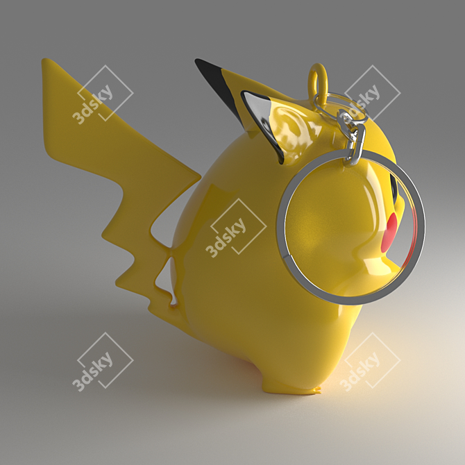 Pika-power Key Chain 3D model image 2