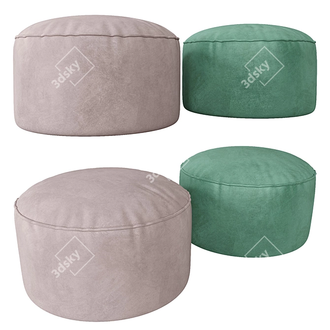 Lux Floor Cushion | Stylish & Versatile Pouf 3D model image 1