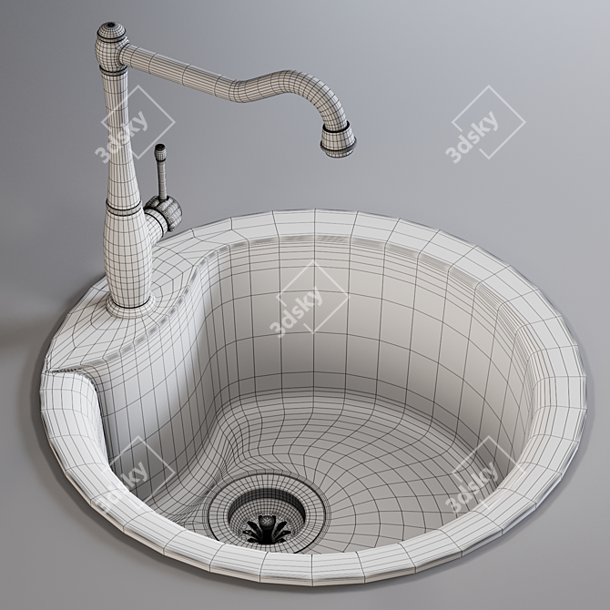 Alba Sink with MCO23 Mixer | High-quality 3D Models 3D model image 3