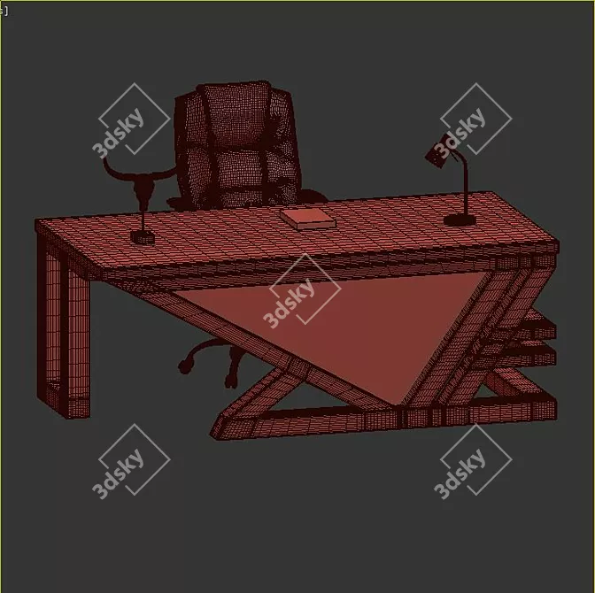 ErgoOffice Essentials: Modern Workspace 3D model image 2