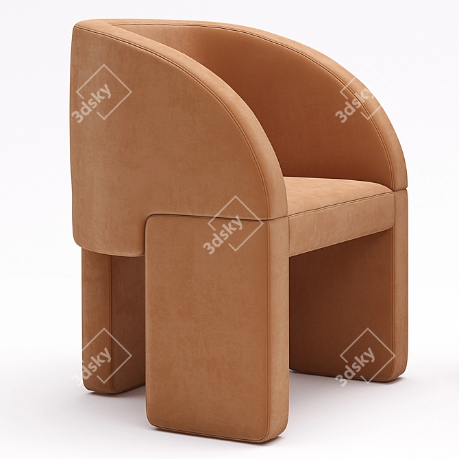Baxter Lazybones Chair: Sleek Comfort for Any Space 3D model image 2