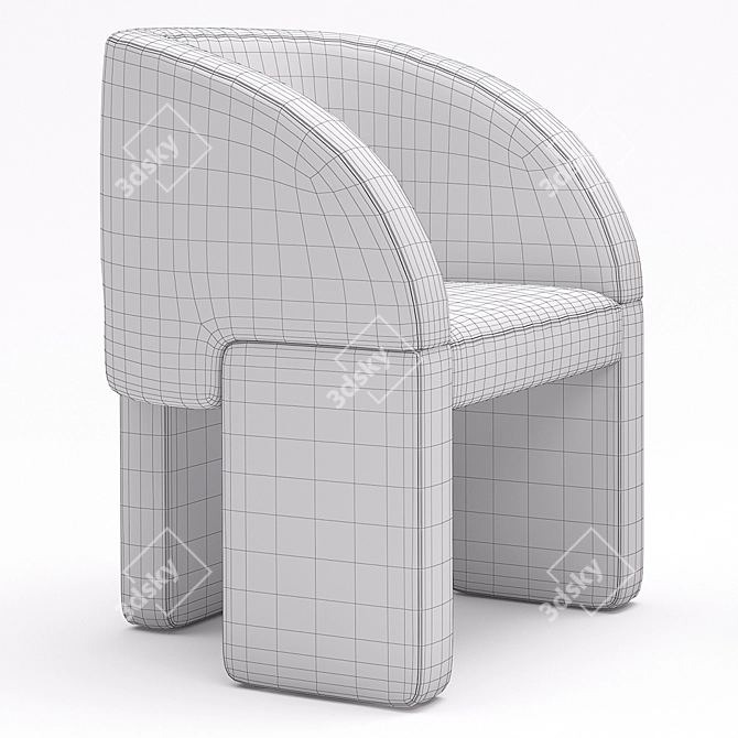 Baxter Lazybones Chair: Sleek Comfort for Any Space 3D model image 3