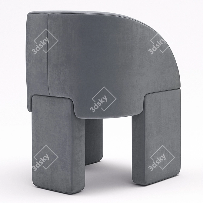 Baxter Lazybones Chair: Sleek Comfort for Any Space 3D model image 5