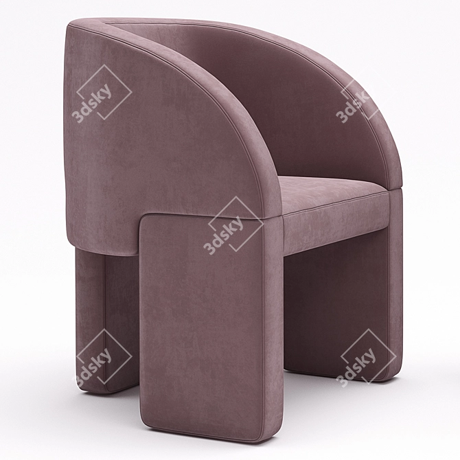 Baxter Lazybones Chair: Sleek Comfort for Any Space 3D model image 6