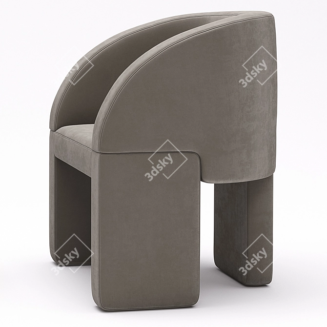 Baxter Lazybones Chair: Sleek Comfort for Any Space 3D model image 7