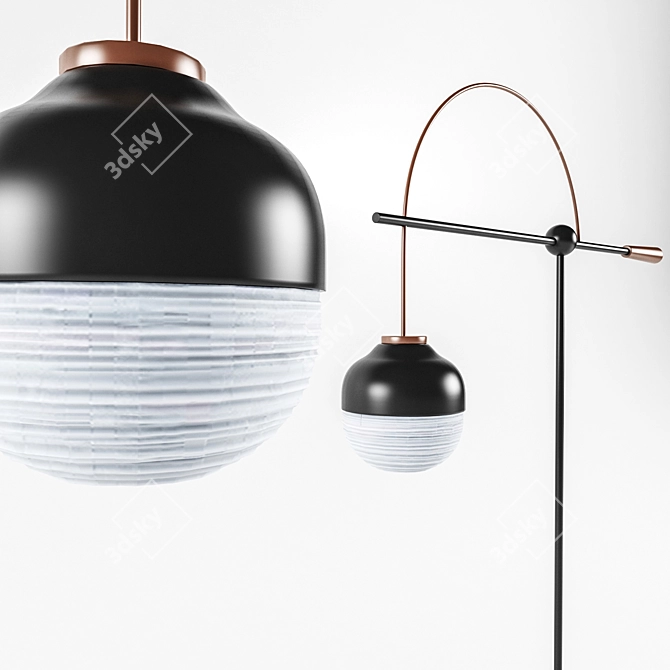 KIMU Floor Lamp: Contemporary Illumination Solution 3D model image 3