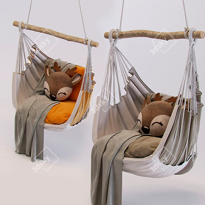 Floating Seat: Comfortable Hanging Chair 3D model image 2