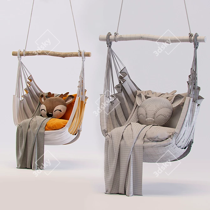 Floating Seat: Comfortable Hanging Chair 3D model image 3