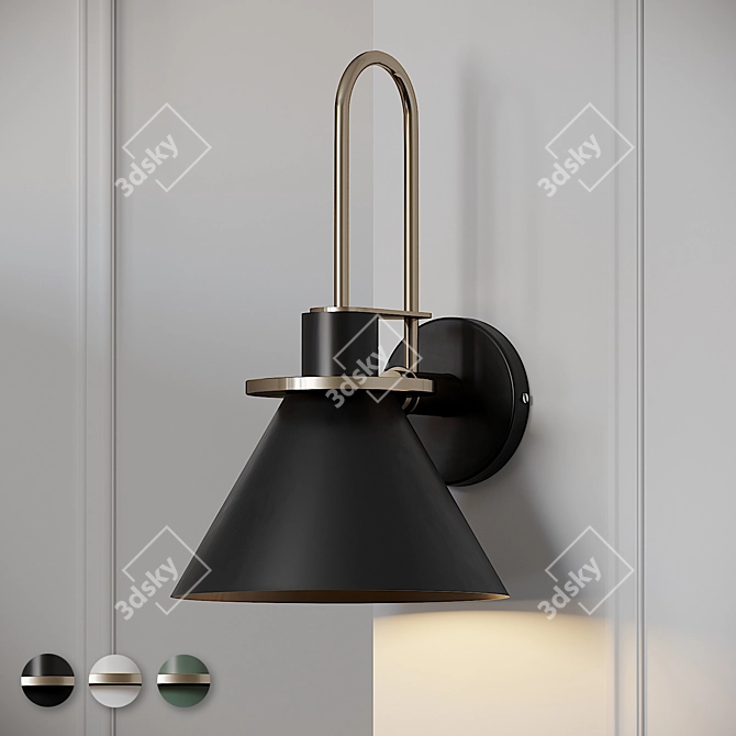 Nordic Wall Light: Oklak Elegance 3D model image 1