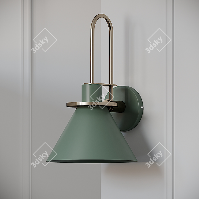 Nordic Wall Light: Oklak Elegance 3D model image 2