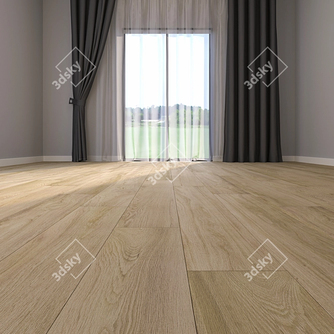 HD Parquet Floor Textures 3D model image 2