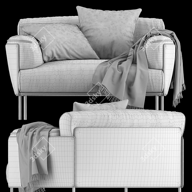  Living Divani Greene Comfort Armchair (Green) 3D model image 3