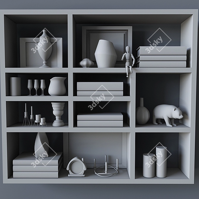 Versatile 7-Piece Decor Set 3D model image 2