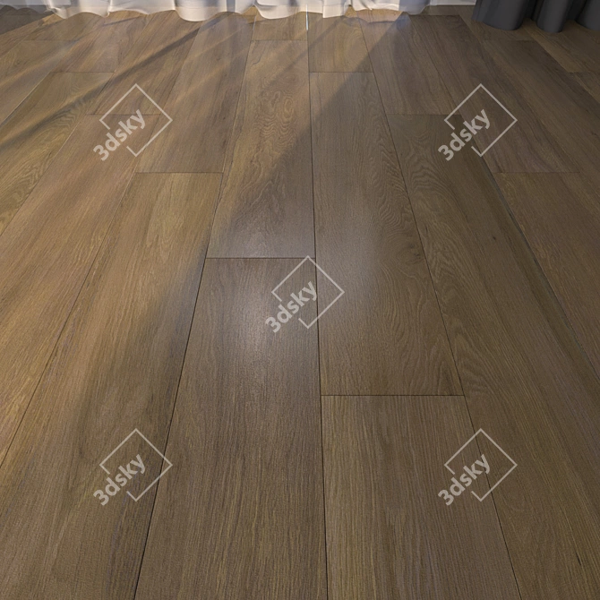 HD Textured Parquet Floor 3D model image 1