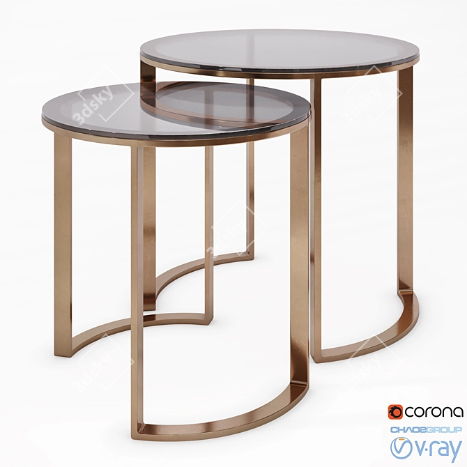 Trotters Coffee Table: Versatile & Stylish 3D model image 1